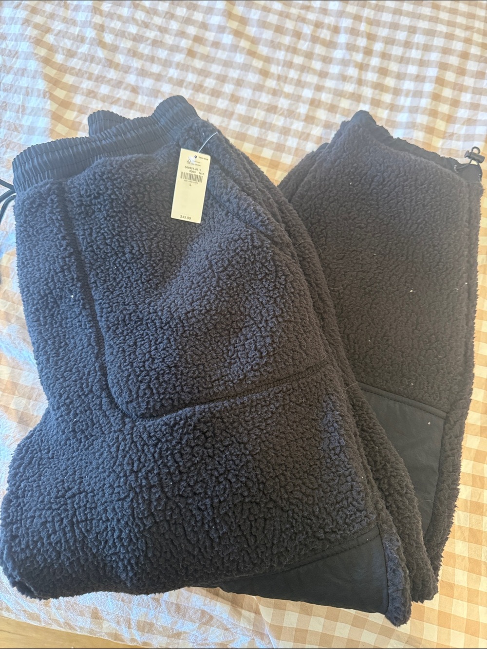 Old Navy Black Sherpa Jogger Sweatpants